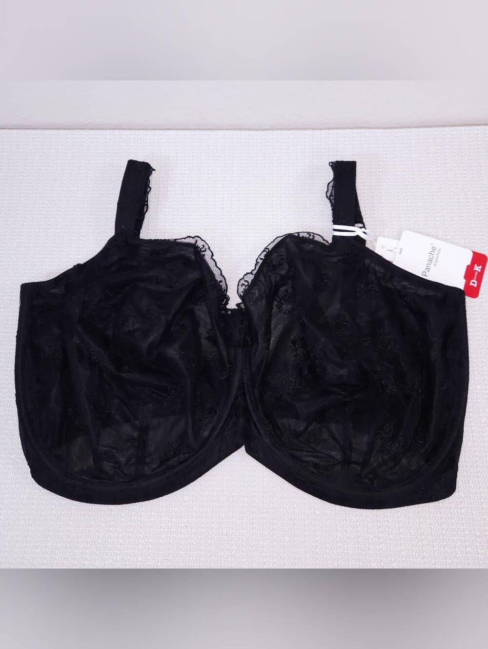 PANACHE Eliza Balconnet Bra 40JJ Black Lace Underwire 4151 SuperBra